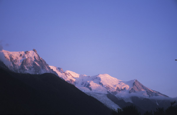 Sunset on Mt Blanc